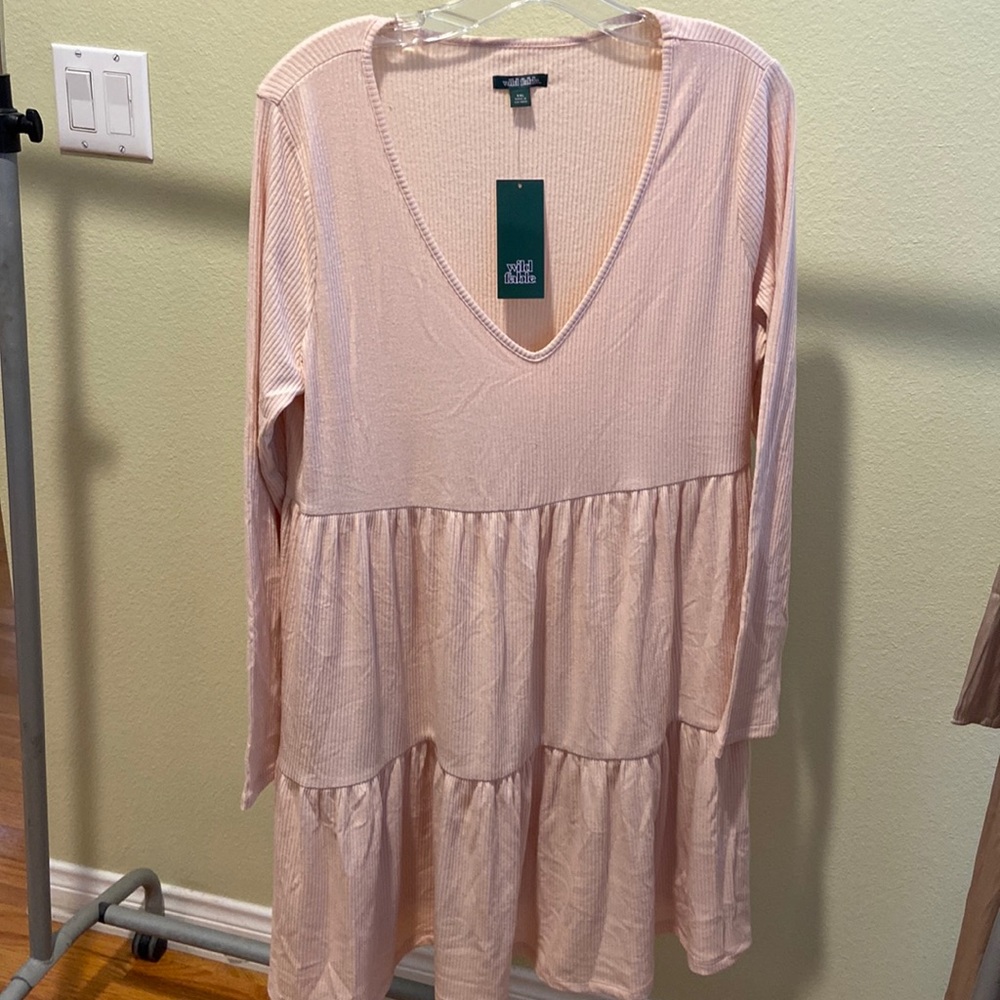 Wild Fable light pink ribbed Dress XXL